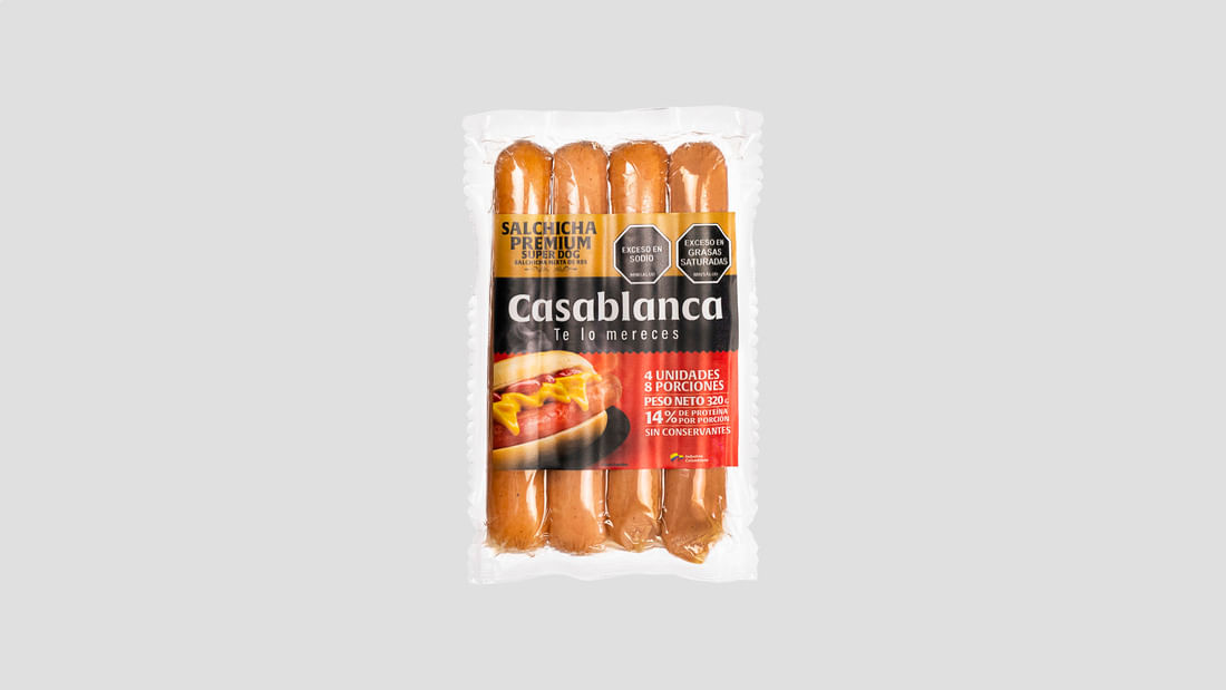 SALCHICHA PREM SUPERDOG CAS BLANC *320GR