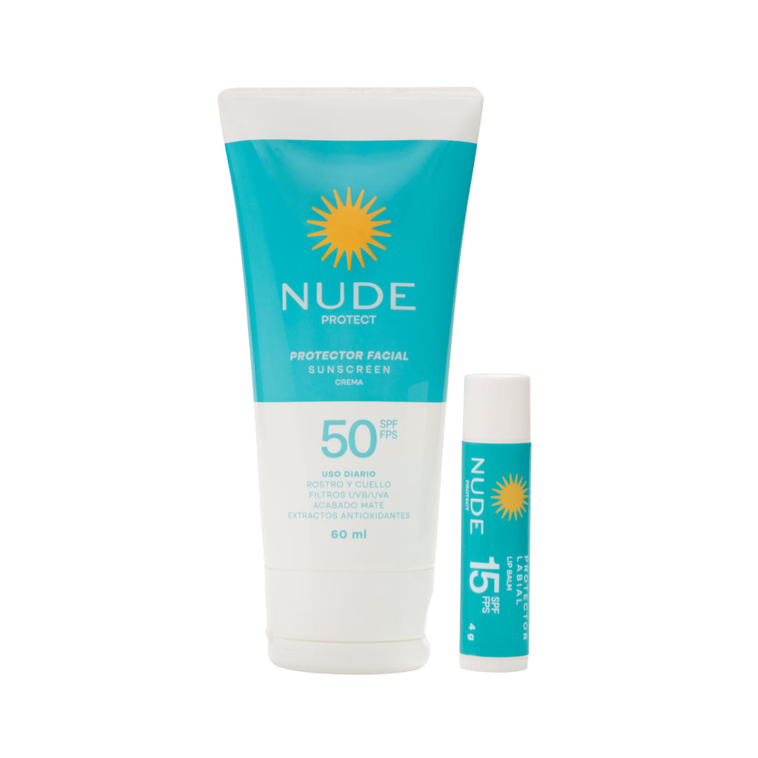 PROTEC FAC SPF50 NUDE *60ML+LABIAL *4GR