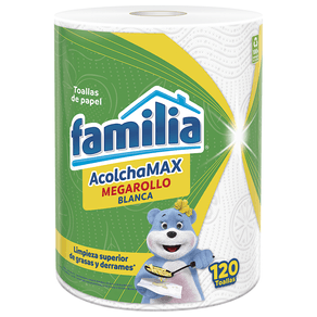 TOALLA  FAMILIA ACOLCHADA MEGA BLANCA