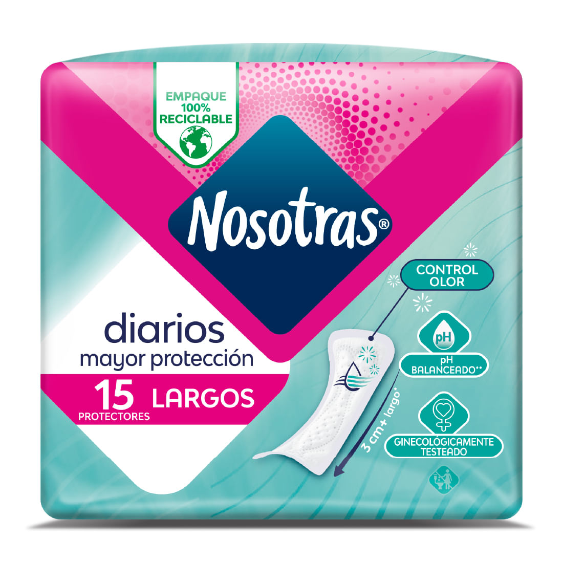 PROCTECT NOSOTRAS DIARIOS LARGOS  x 15U