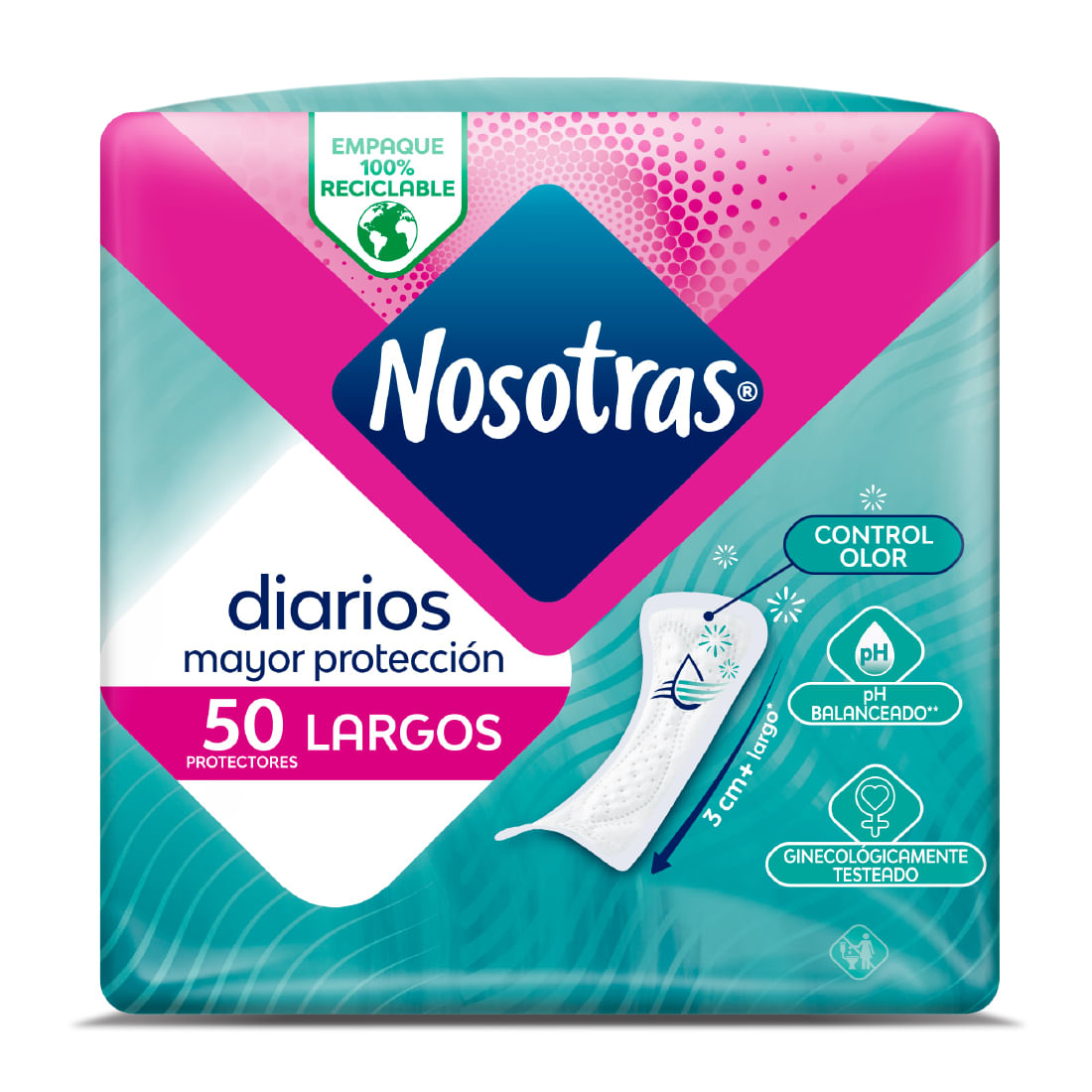 PROCTECT NOSOTRAS DIARIOS LARGOS  x 50U