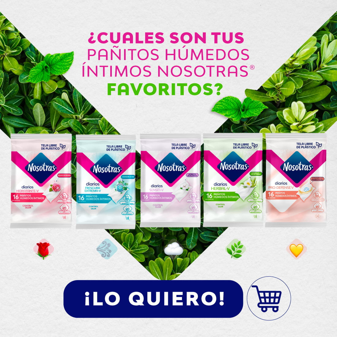PAÑITOS INTIMOS SENSITIVE NOSOTRAS *16UN