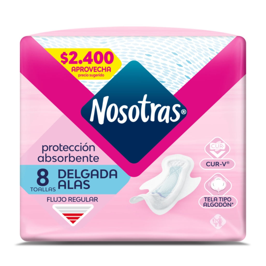 TOALLA TELA DELGADA CON ALAS NOSOTRAS*8U