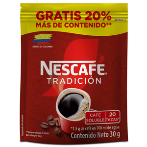 Cafe Soluble Nescafe Tradicion *30 gr