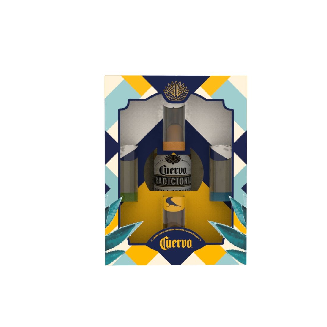 TEQUILA JOSE CUERVO *750ML+GTS COPAS X4