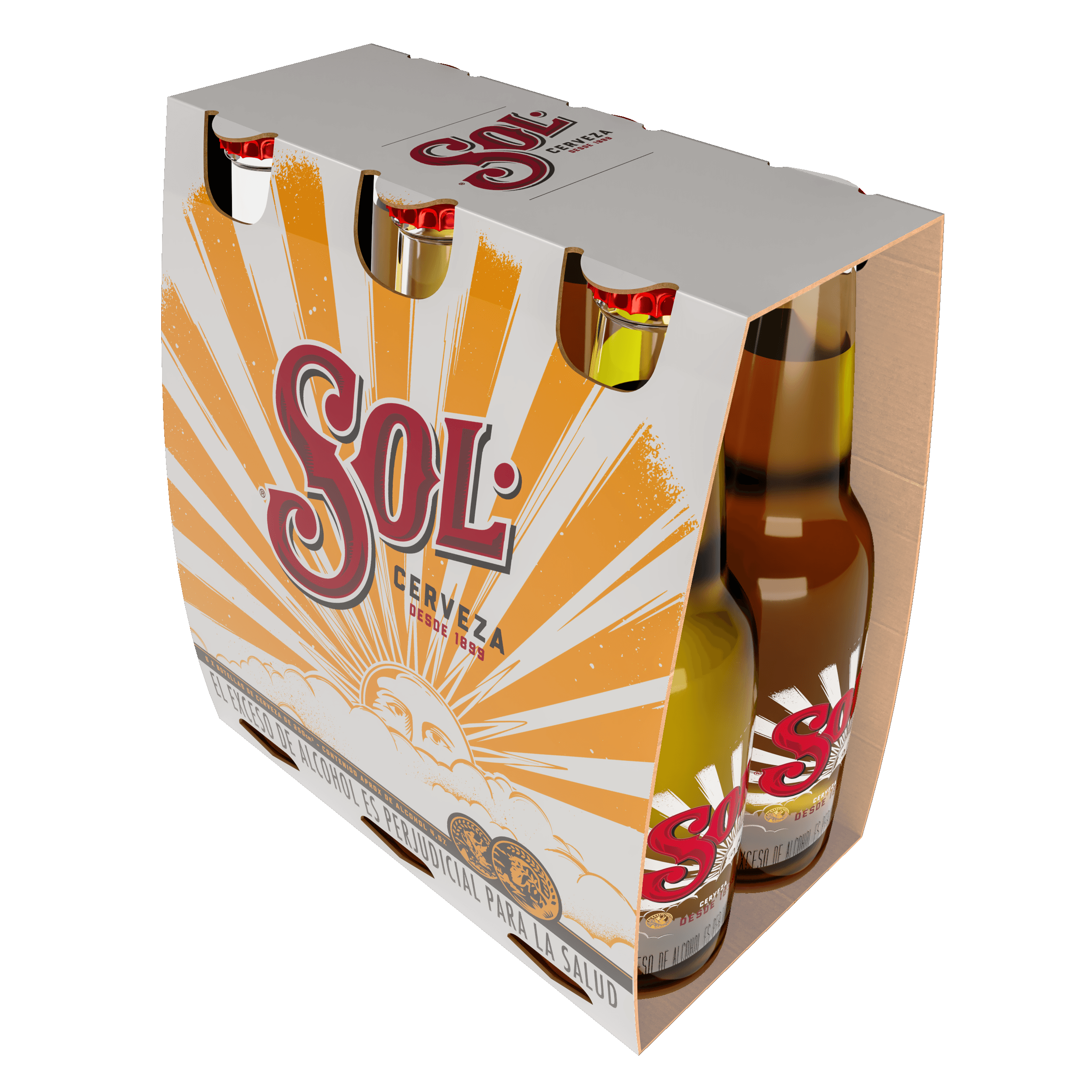 CERVEZA SOL BOTELLA SIX PACK *250ML