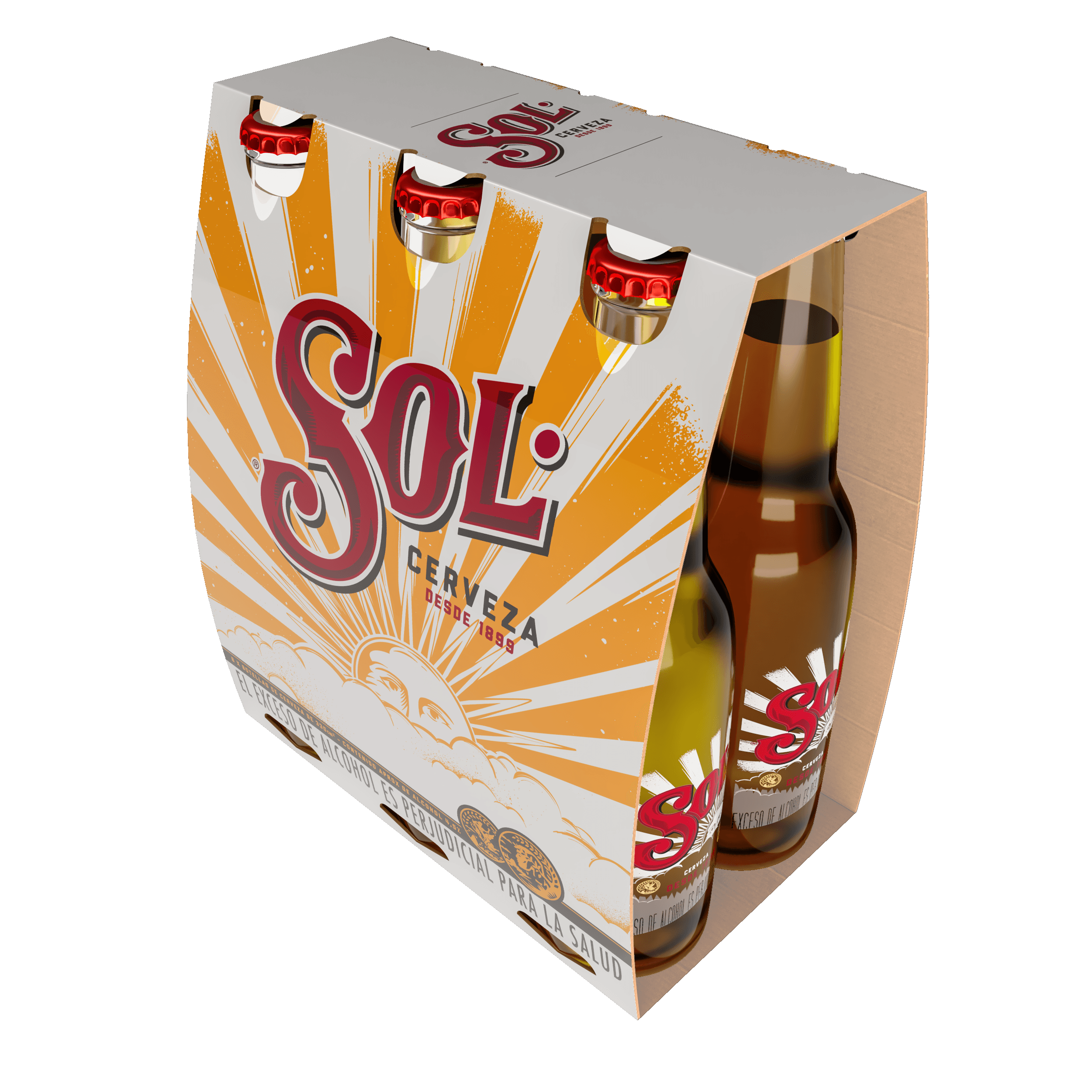 CERVEZA SOL BOTELLA SIX PACK *330ML