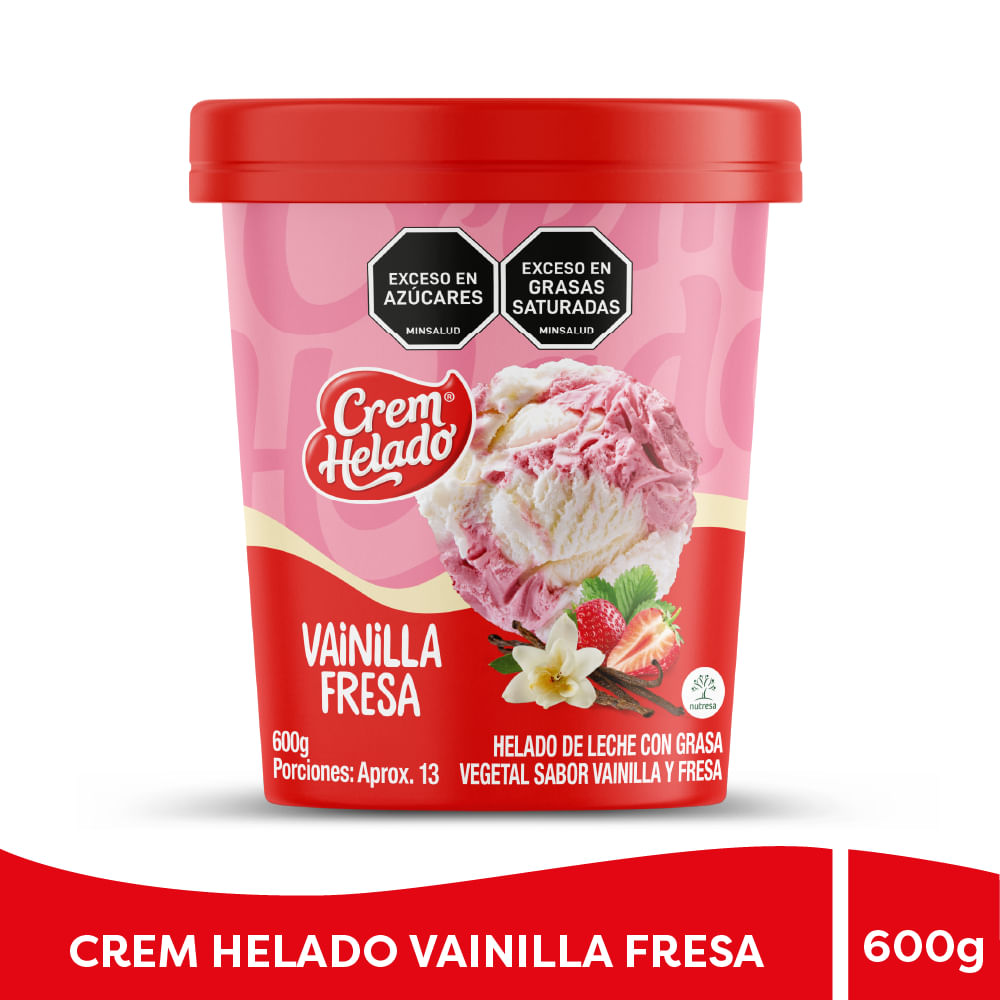 HELADO VAINILLA FRESA CREMHELADO *600GR