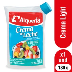 Crema Leche Alqueria Ligth*180 gr