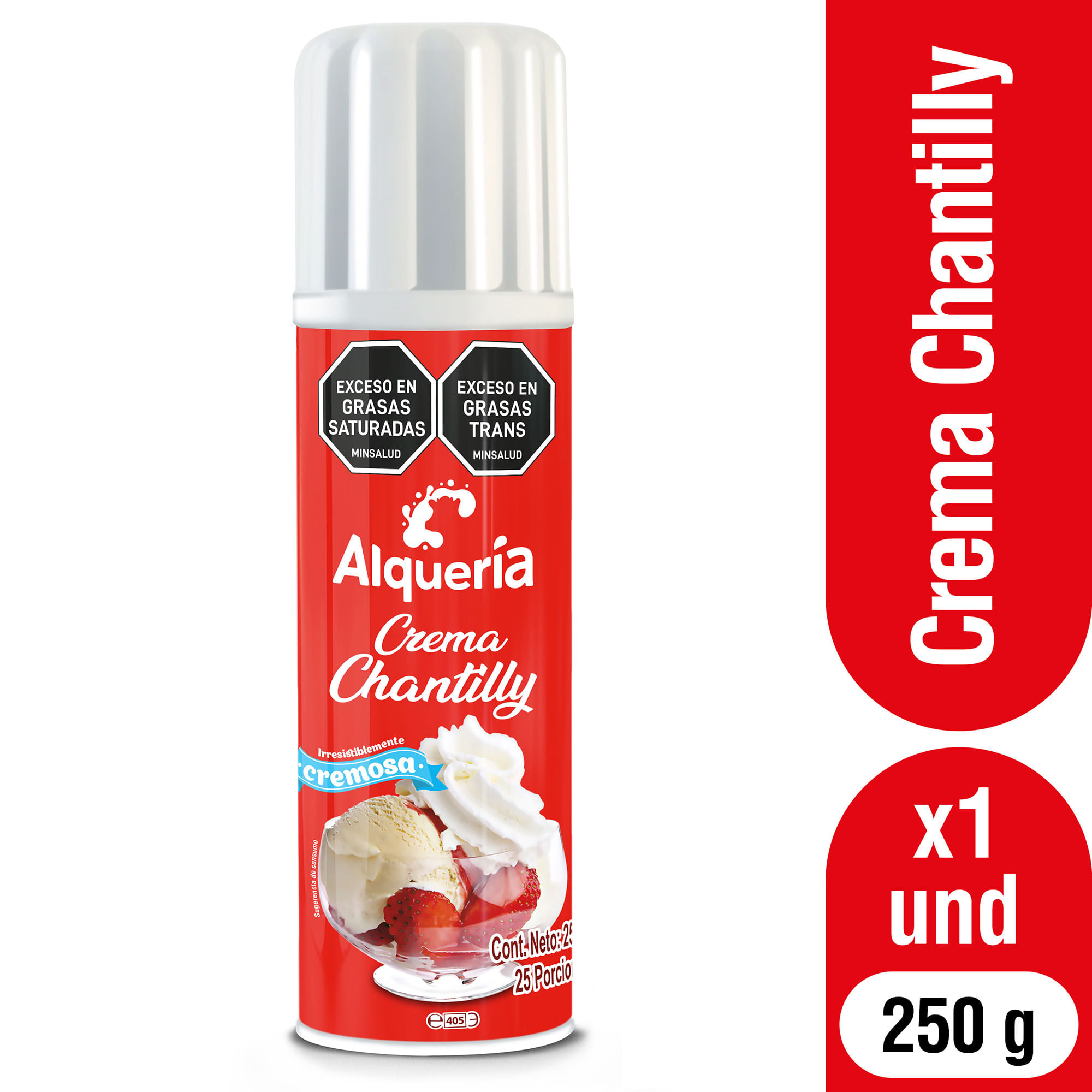 CREMA CHANTILLY EN SPRAY ALQUERIA X 250G