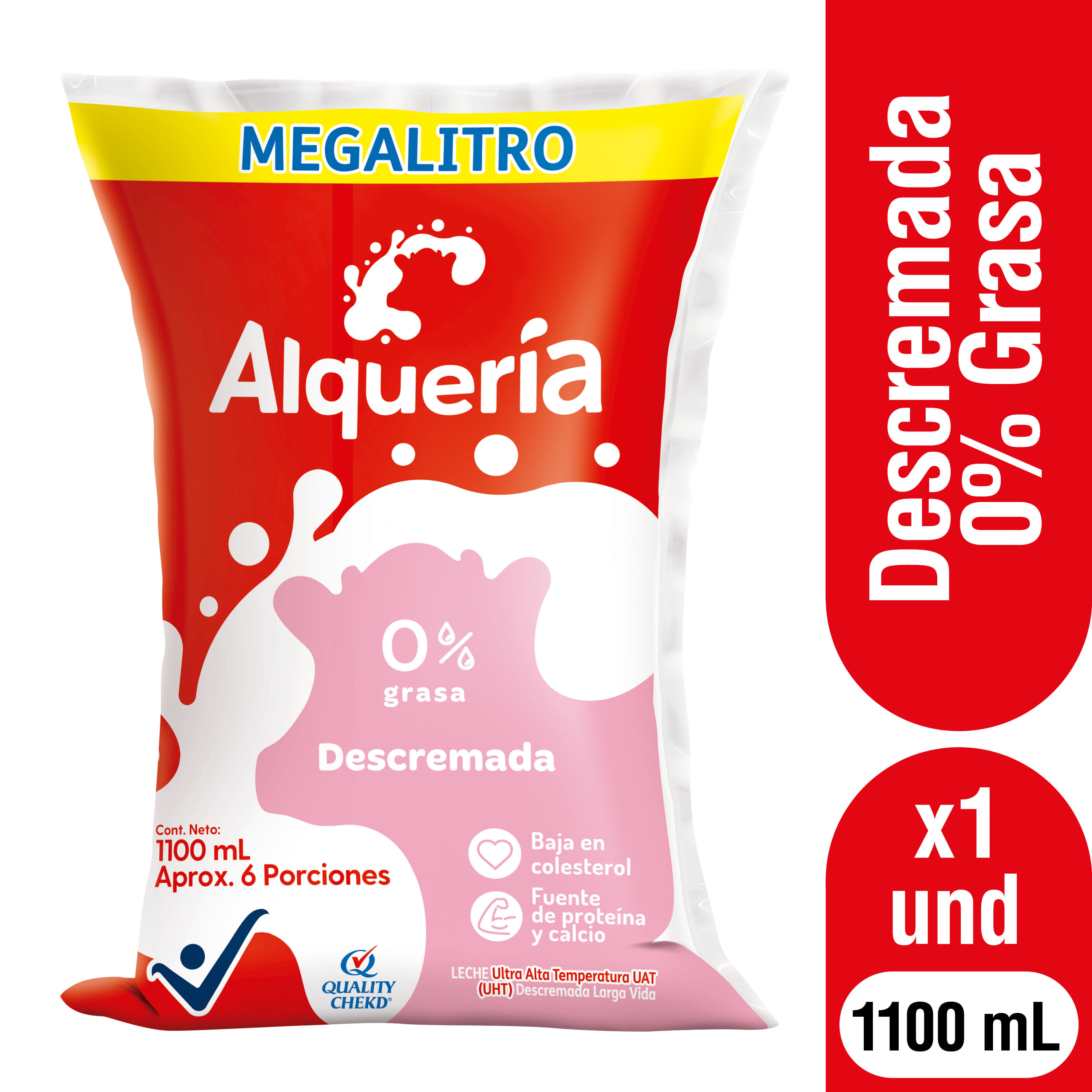 LECHE DESCREMADA ALQUERIA  x 1100ML