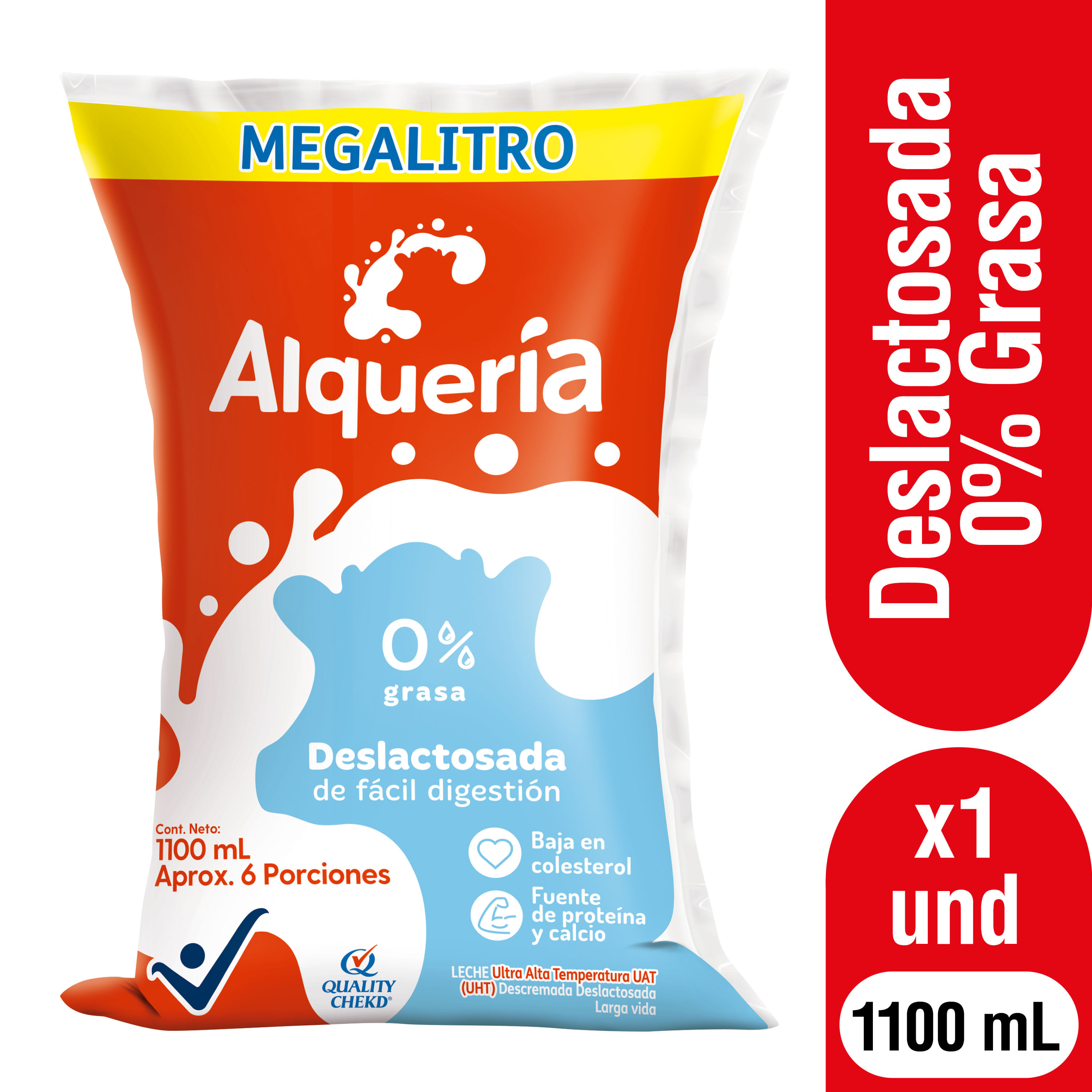 LECHE DESCREMADA DESLACT ALQUERIA*1100ML