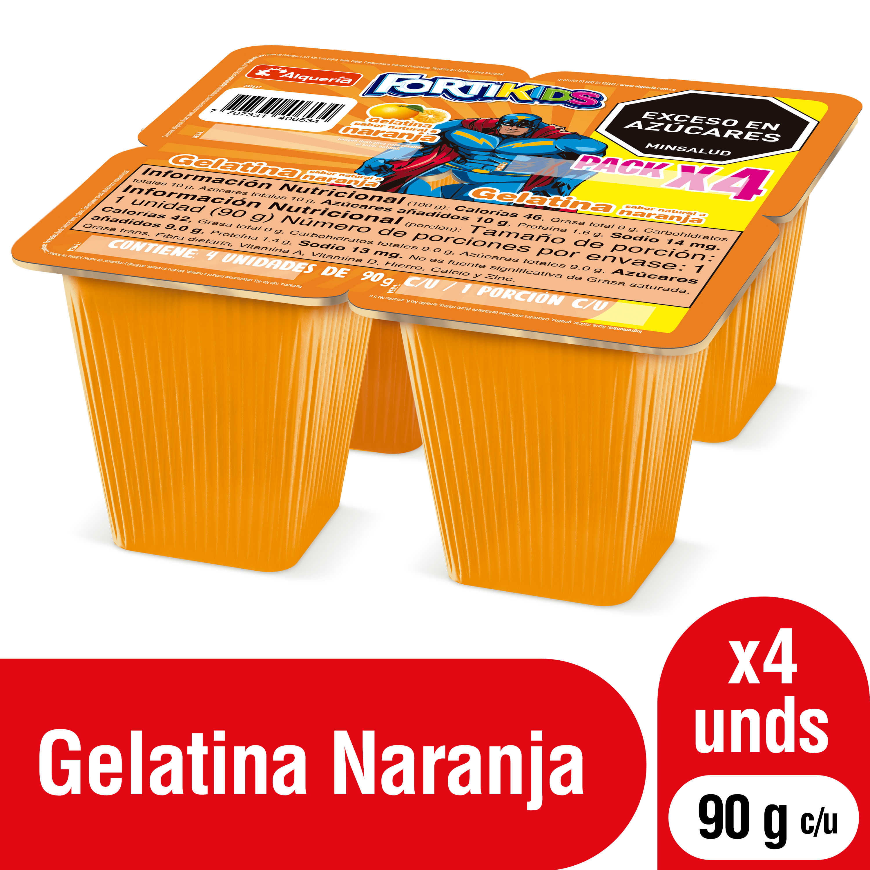 POTE GELATINA NUTRIKIDS NARANJA X4*90GR