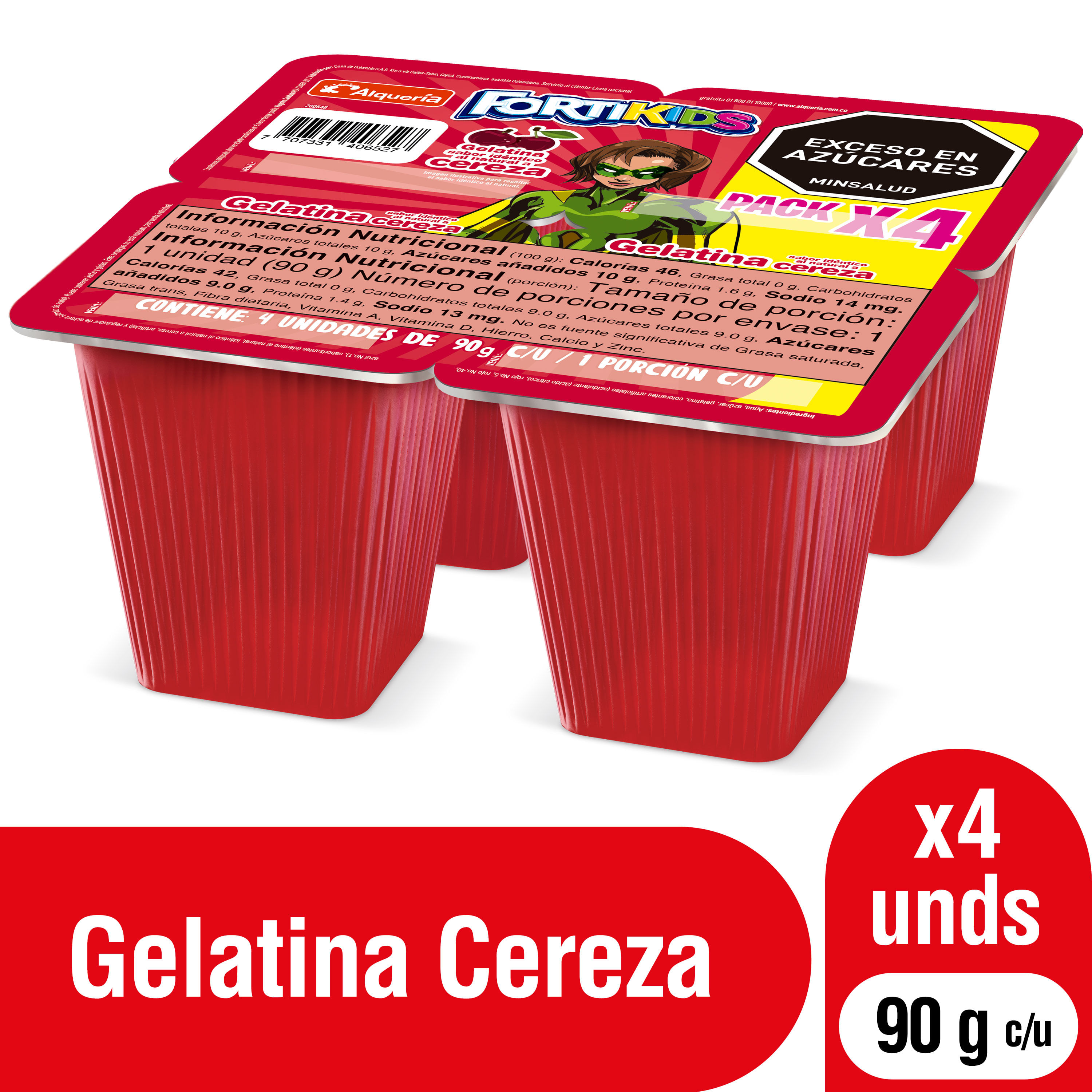 POTE GELATINA NUTRIKIDS CEREZA X4 x 90GR