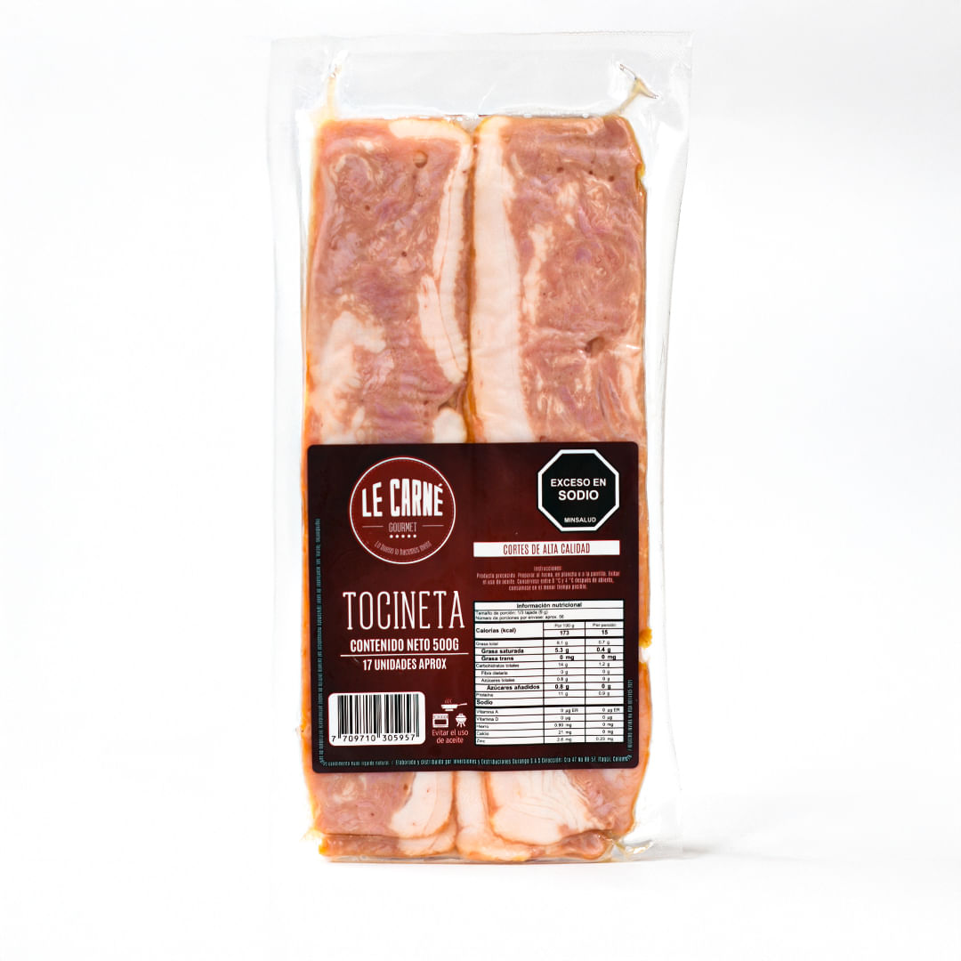 TOCINETA AHUMADA LE CARNE GOURMET*500GR