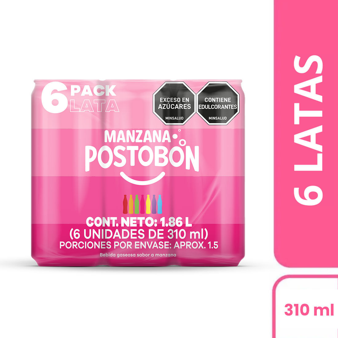 GASEOSA MANZANA LATA X6 *310ML