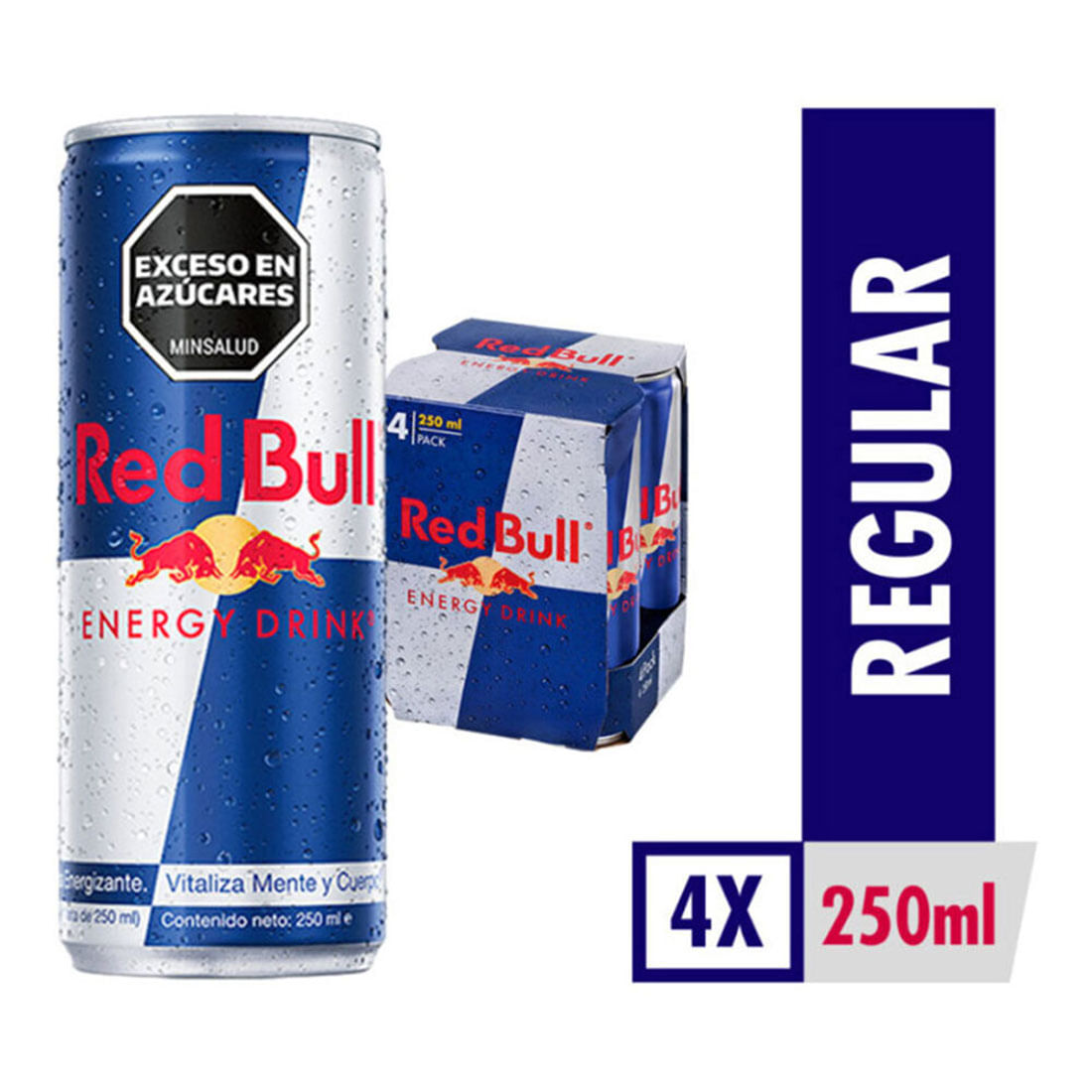 BEBIDA ENERGY RED BULL 4U x 250ML