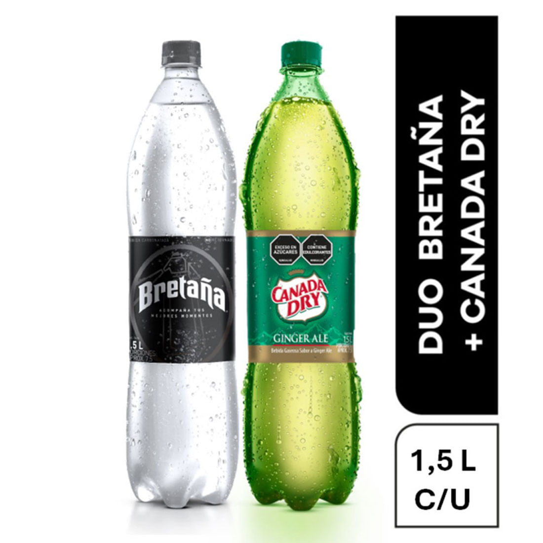 DUO CANADA DRY + BRETAÑA*1.5LT