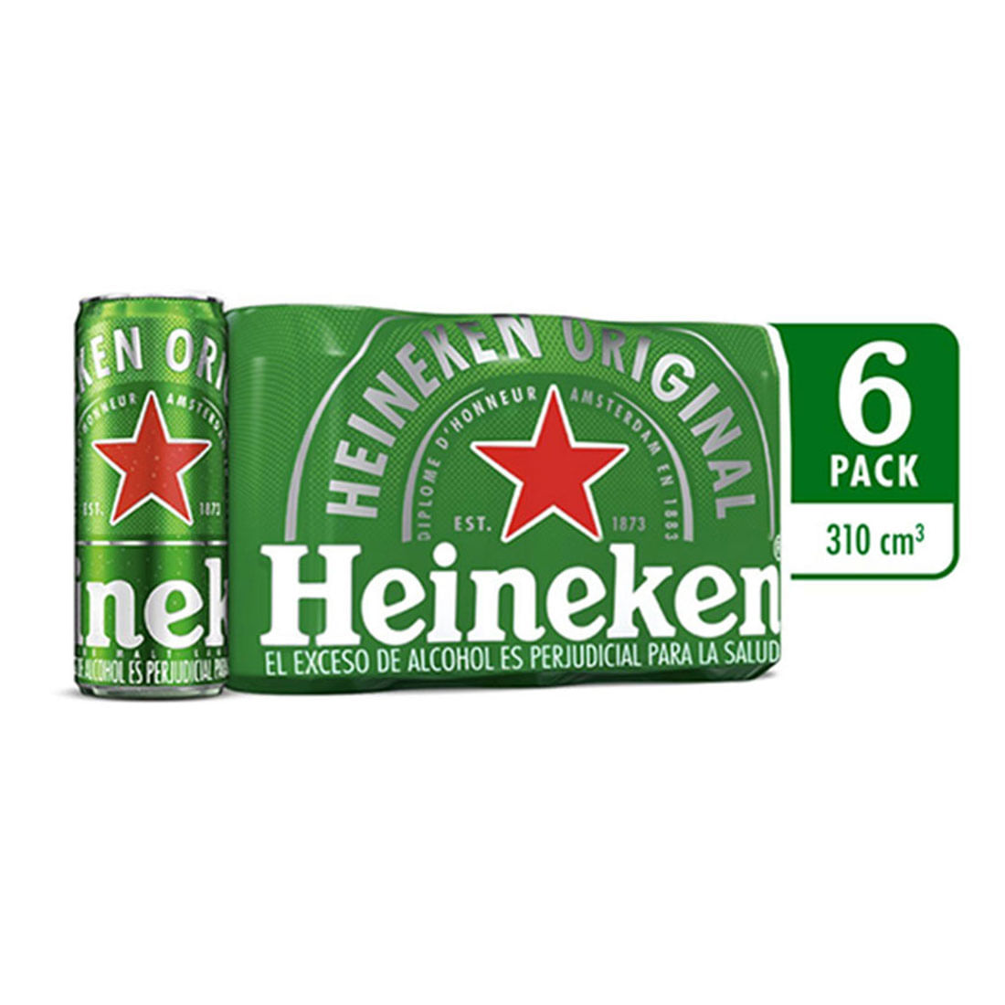 CERVEZA HEINEKEN LATA SIXPACK *310ML