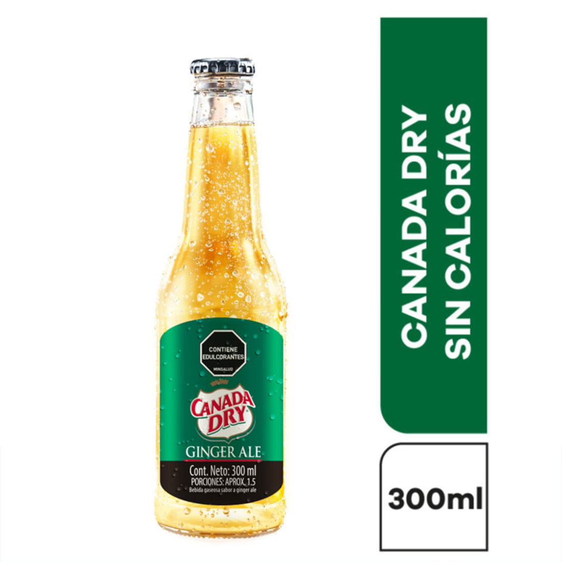 CANADA DRY GINGER ALE SIN CALORIA*300ML