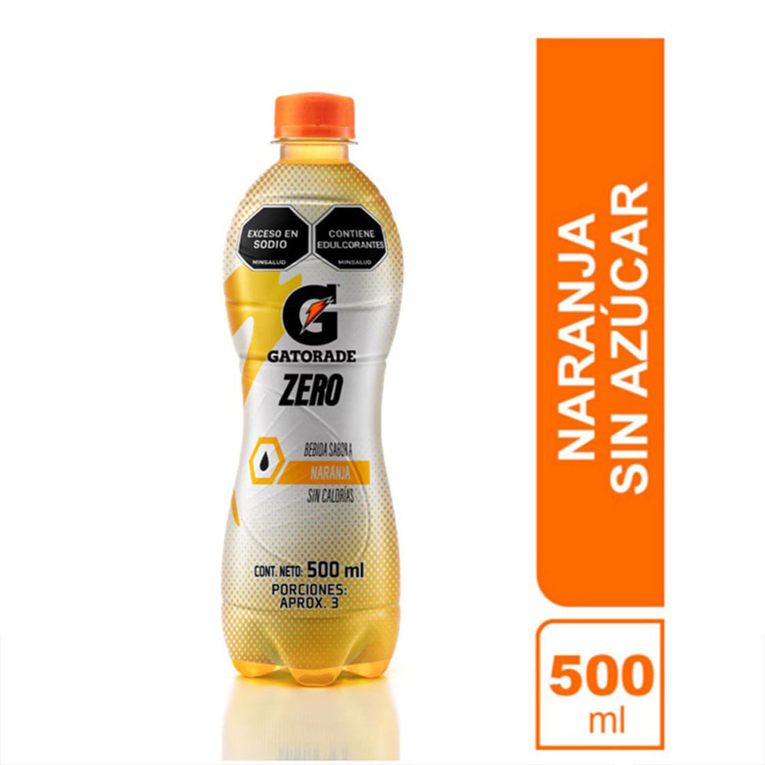 GATORADE SIN AZUCAR NARANJA X 500ML