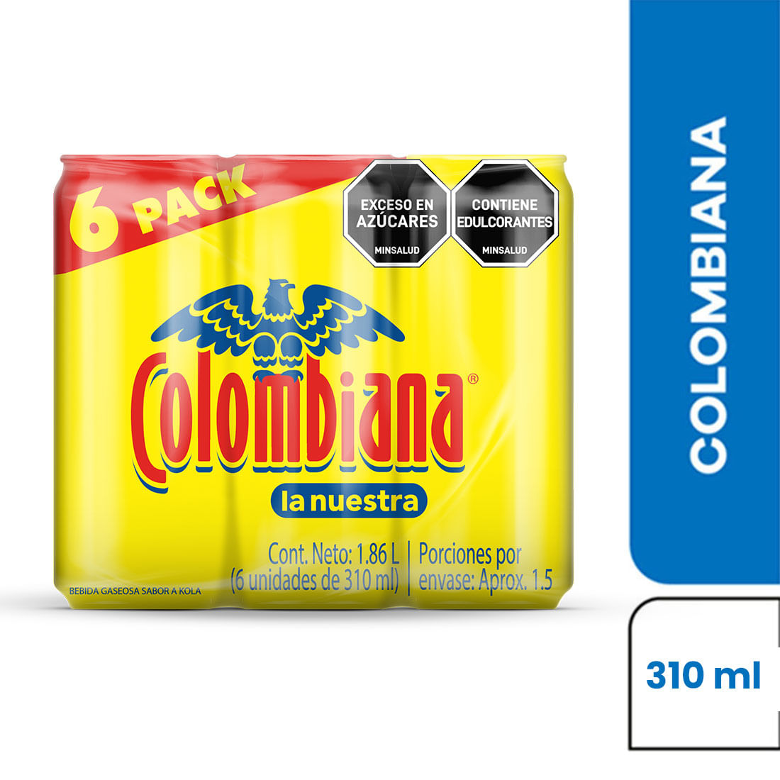 GASEOSA COLOMBIANA LATA X6 *310ML