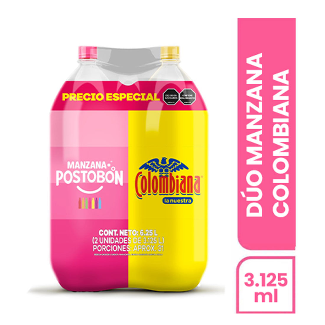 DUO GASEOSA POSTOBON   x 3125 ML