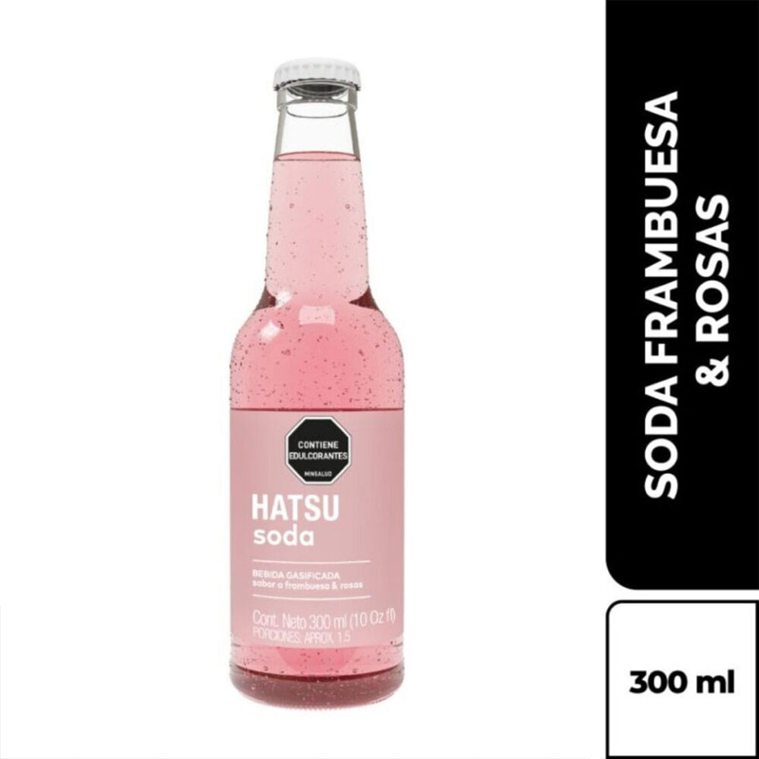 SODA FRAMBUESA ROSAS HATSU * 300 ML