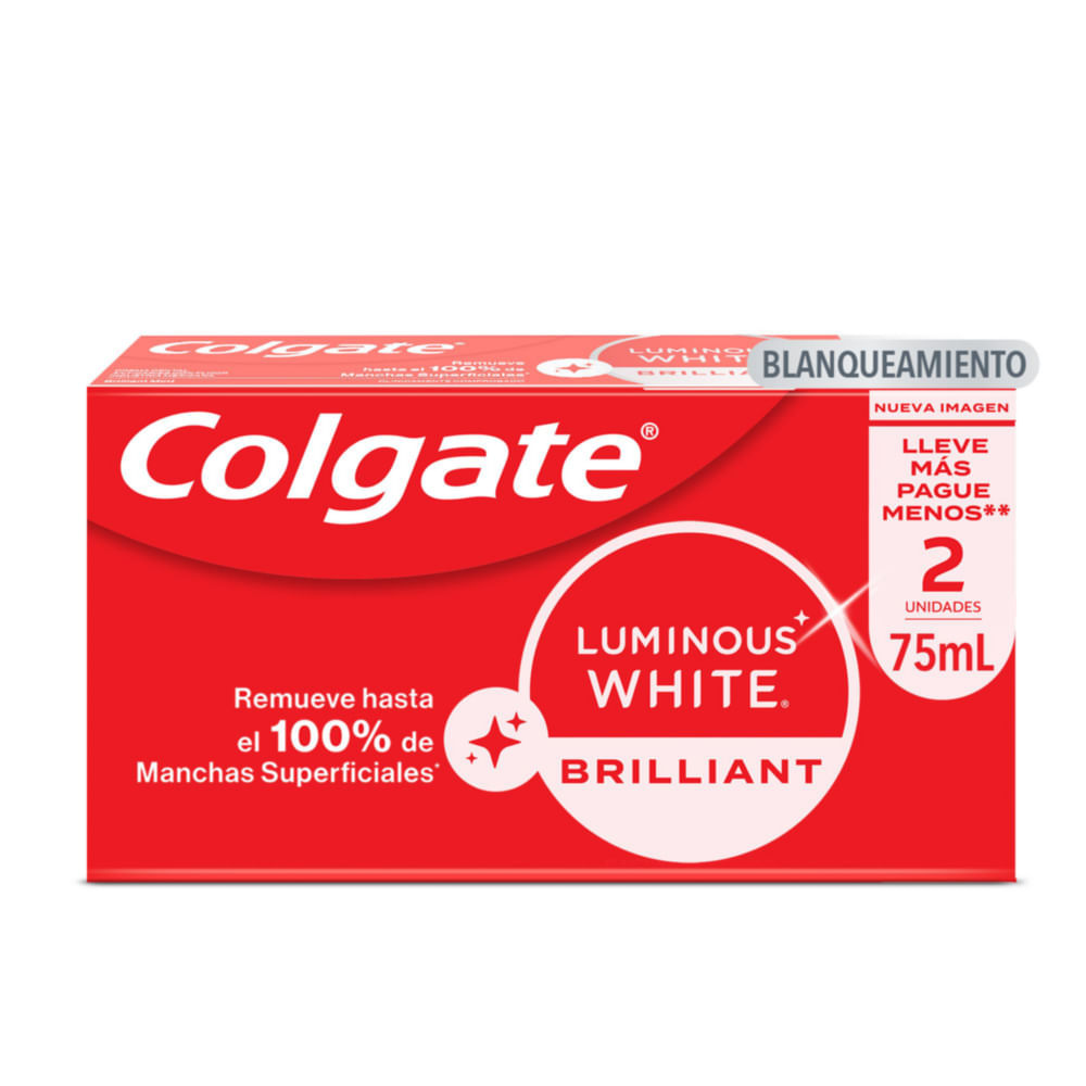 CREMA DENTAL COLGATE LUM. WHITE 75ML *2