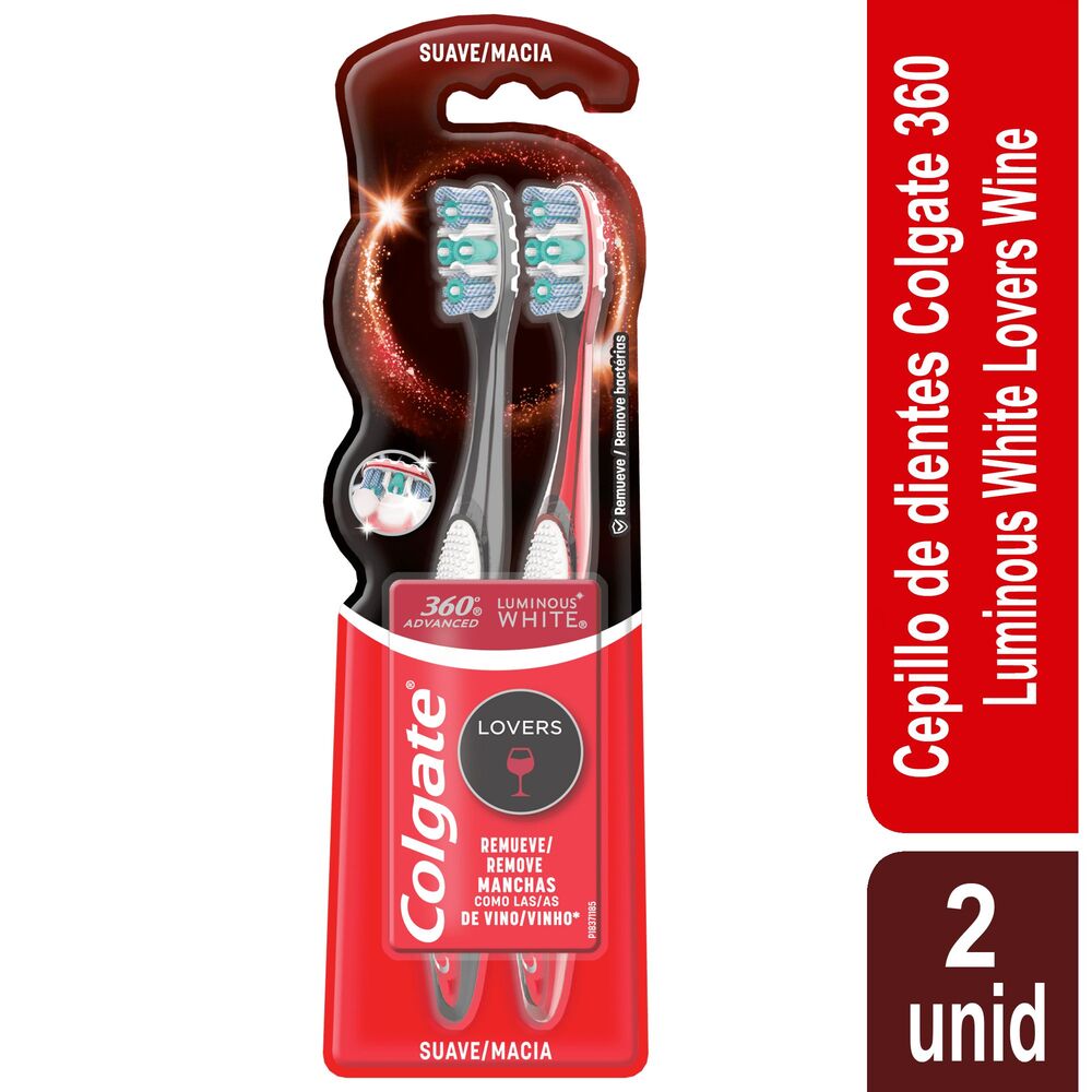 CEPILLO DENTAL COLGATE LW CAFE-VINO X2