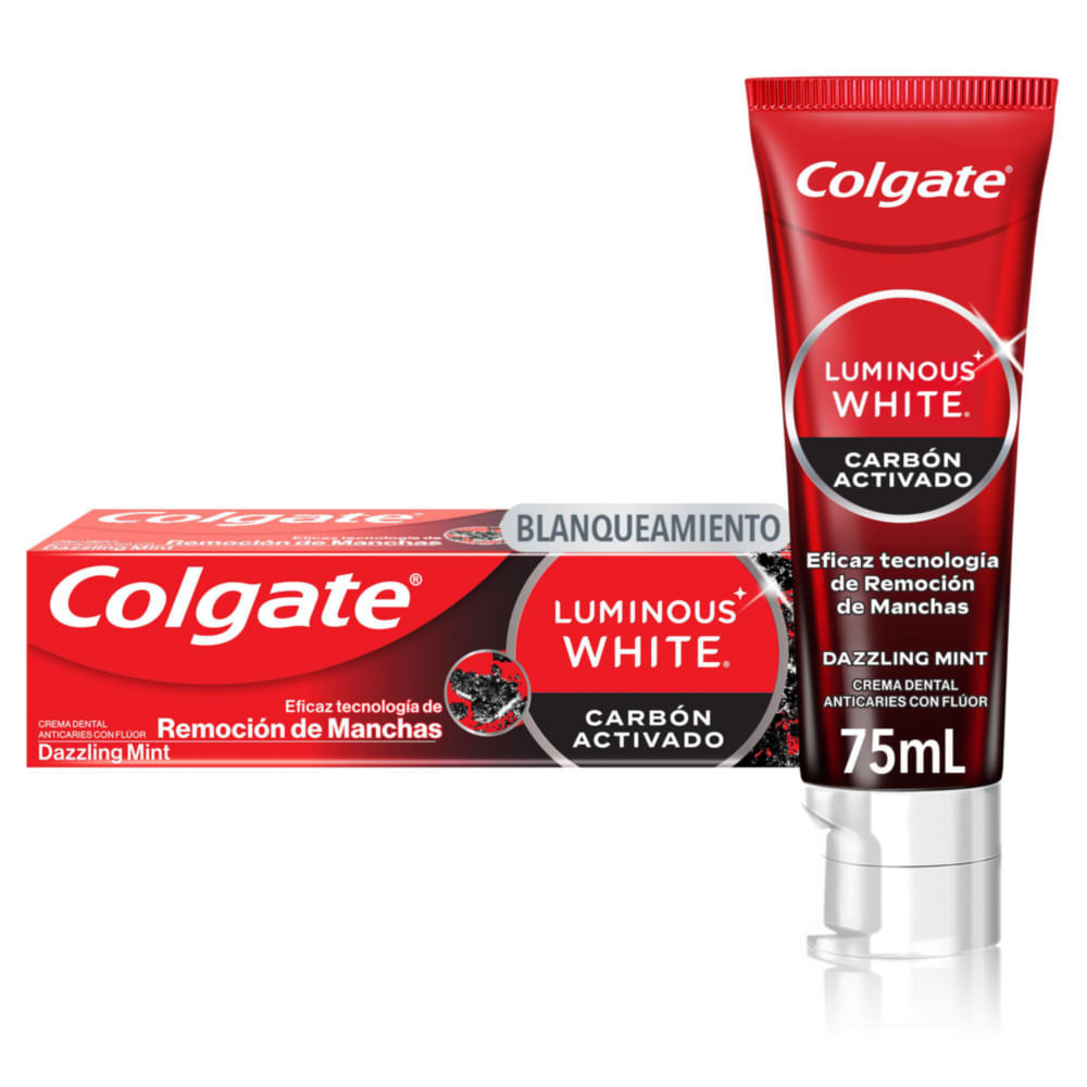 CREMA COLGATE LUMINOUS WHITE CARBON 75ML