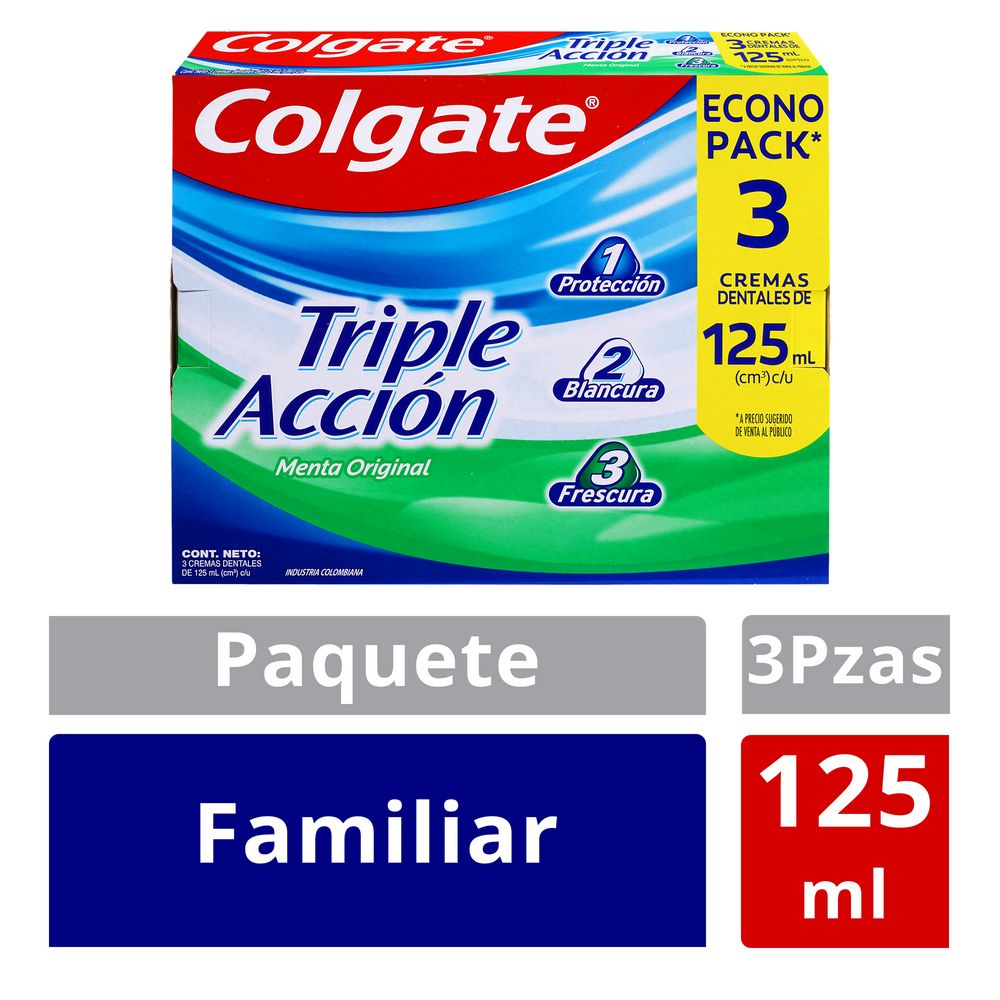 CREMA DENTAL TRIPLE ACCION 3X125ML