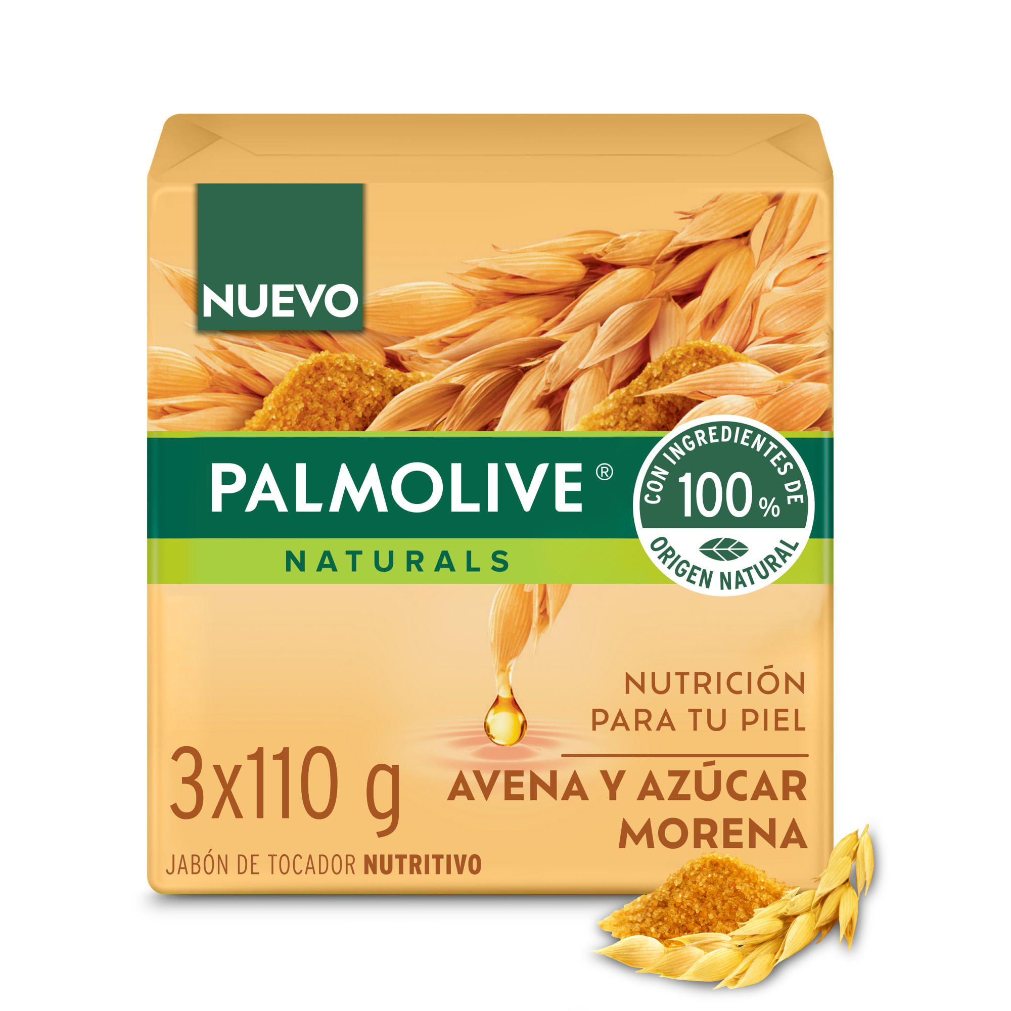 JABON PALMOLIVE AVENA AZUC BARRA 3*110GR