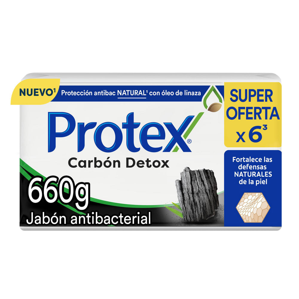 JABON PROTEX CARBON DETOX 6X110G