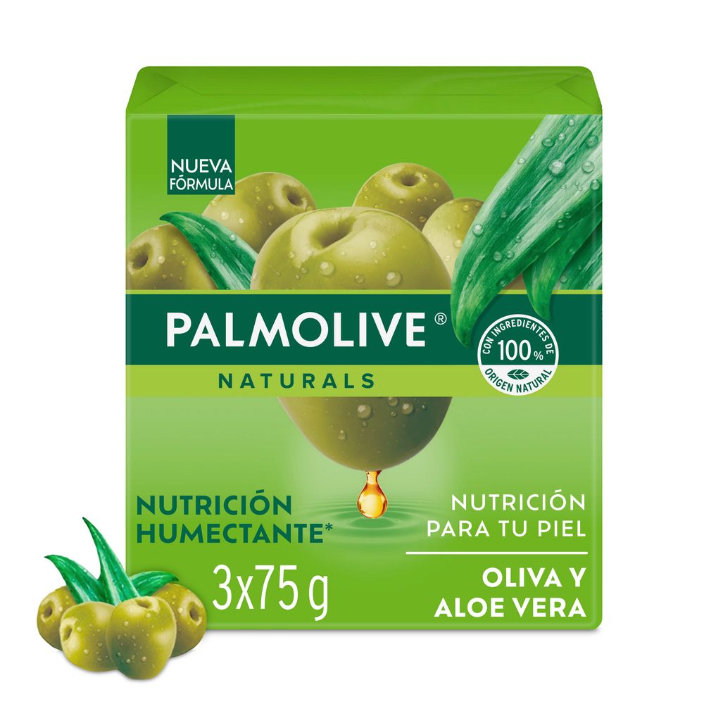 JABON PALMOLIVE OLIVA Y ALOE VERA 3*75GR