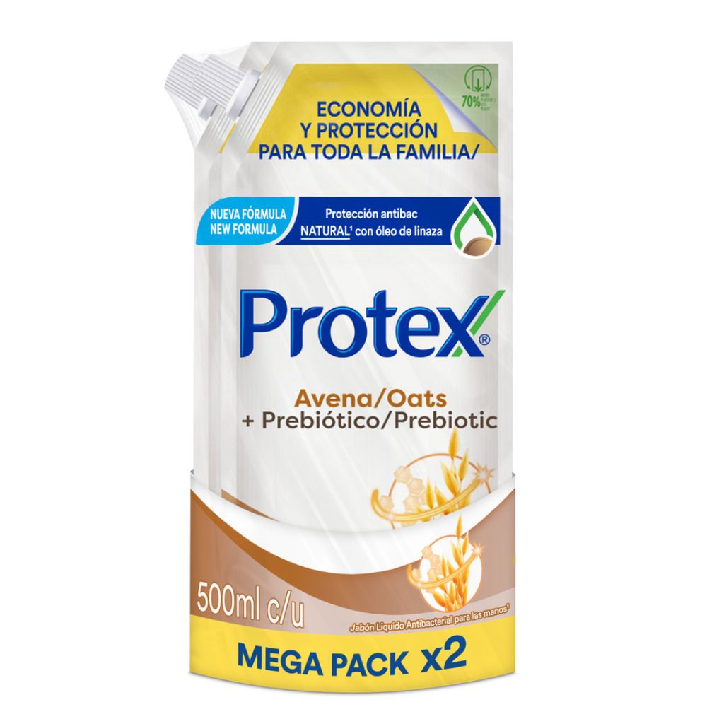 JABON LQ. DOYPACK PROTEX AVENA 2*500ML
