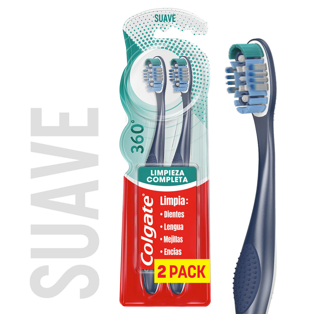 CEPILLO DENTAL SUAVE COLGATE 360° X2