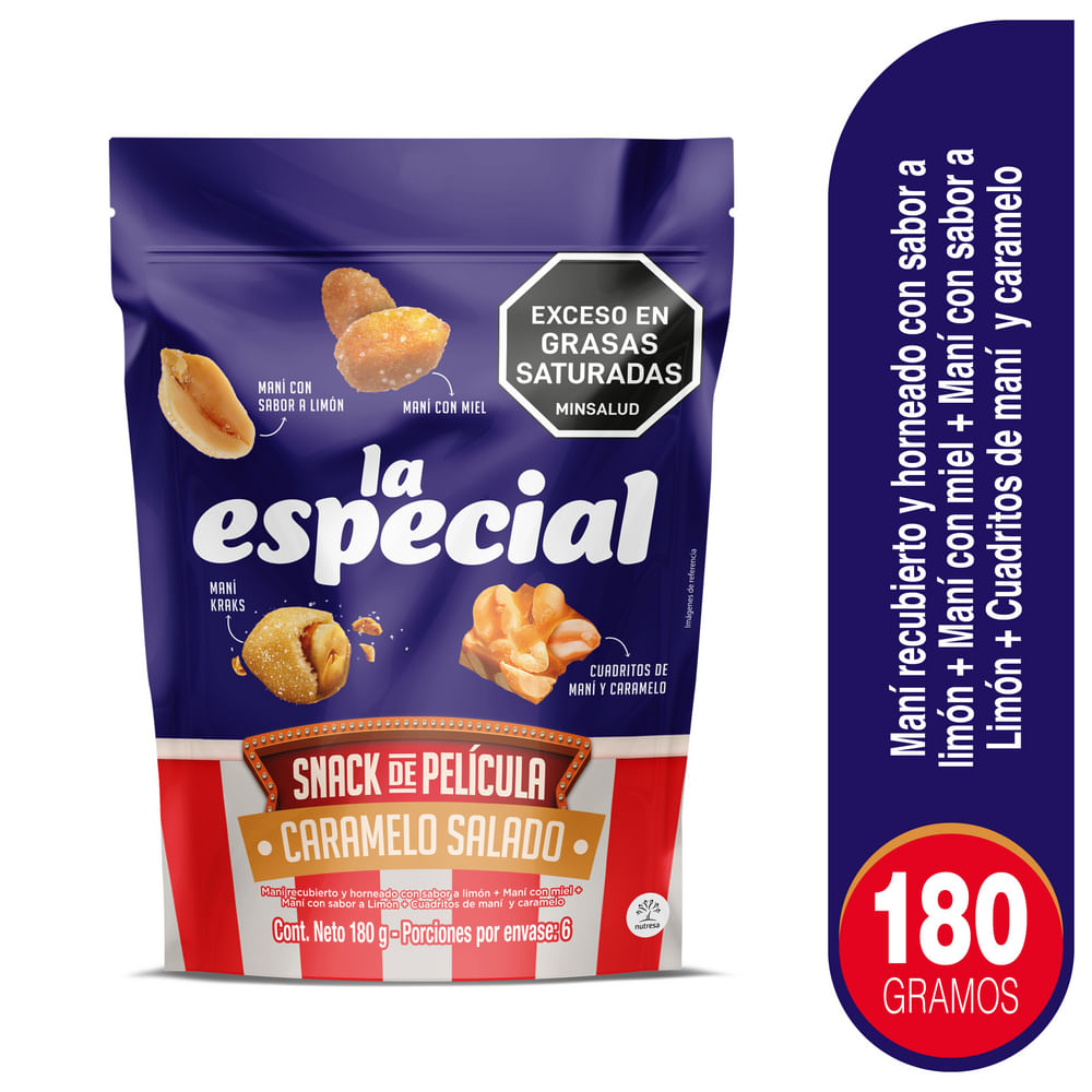 MANI MEZCLA LA ESPECIAL CARAMEL SAL*180G