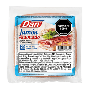 JAMON MIXTO CERDO AHUMADO DAN *400GR