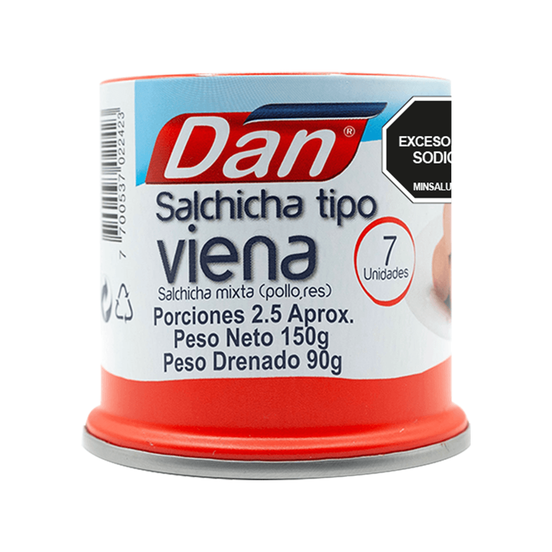 SALCHICHA TIP VIENA DAN LATA *150GR