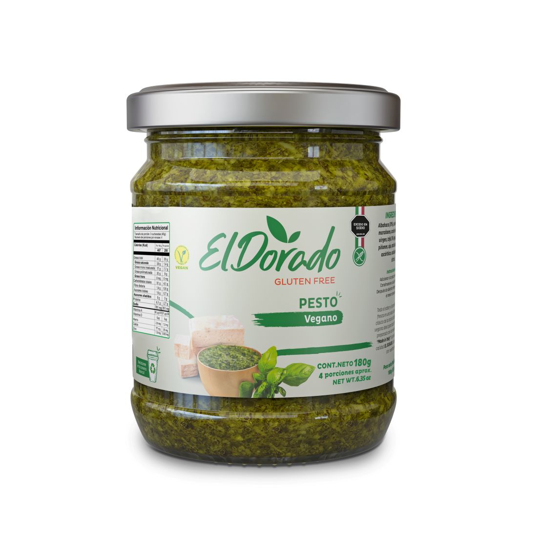SALSA PESTO VEGANO EL DORADO  x 180GR