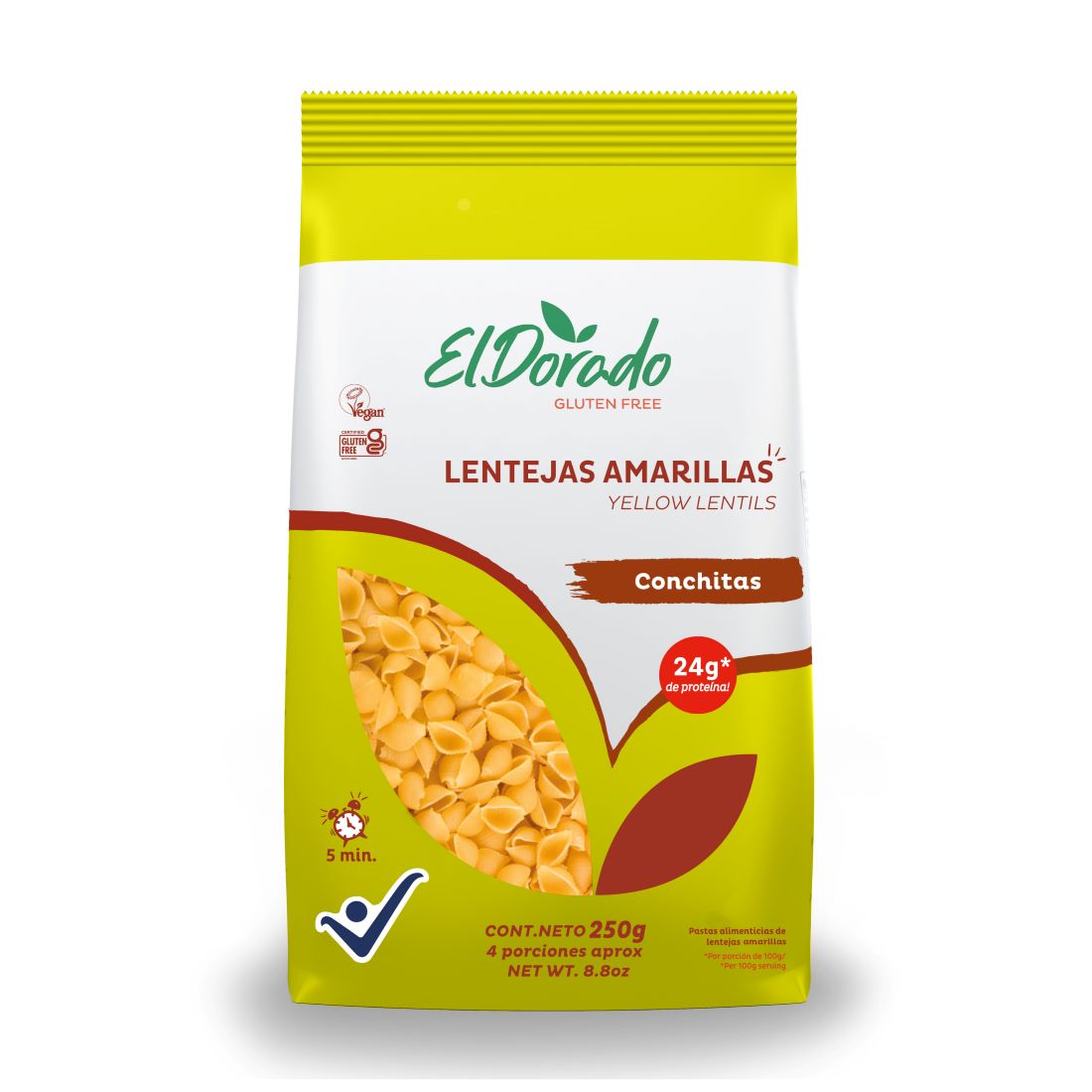PASTA LENTEJA AMARRILLA CONCHITA *250GR