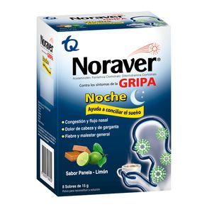 NORAVER GRIPA BEBIDA NOCHE X 6 SOBRES