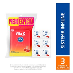 VITAMINA C CEREZA*12UND