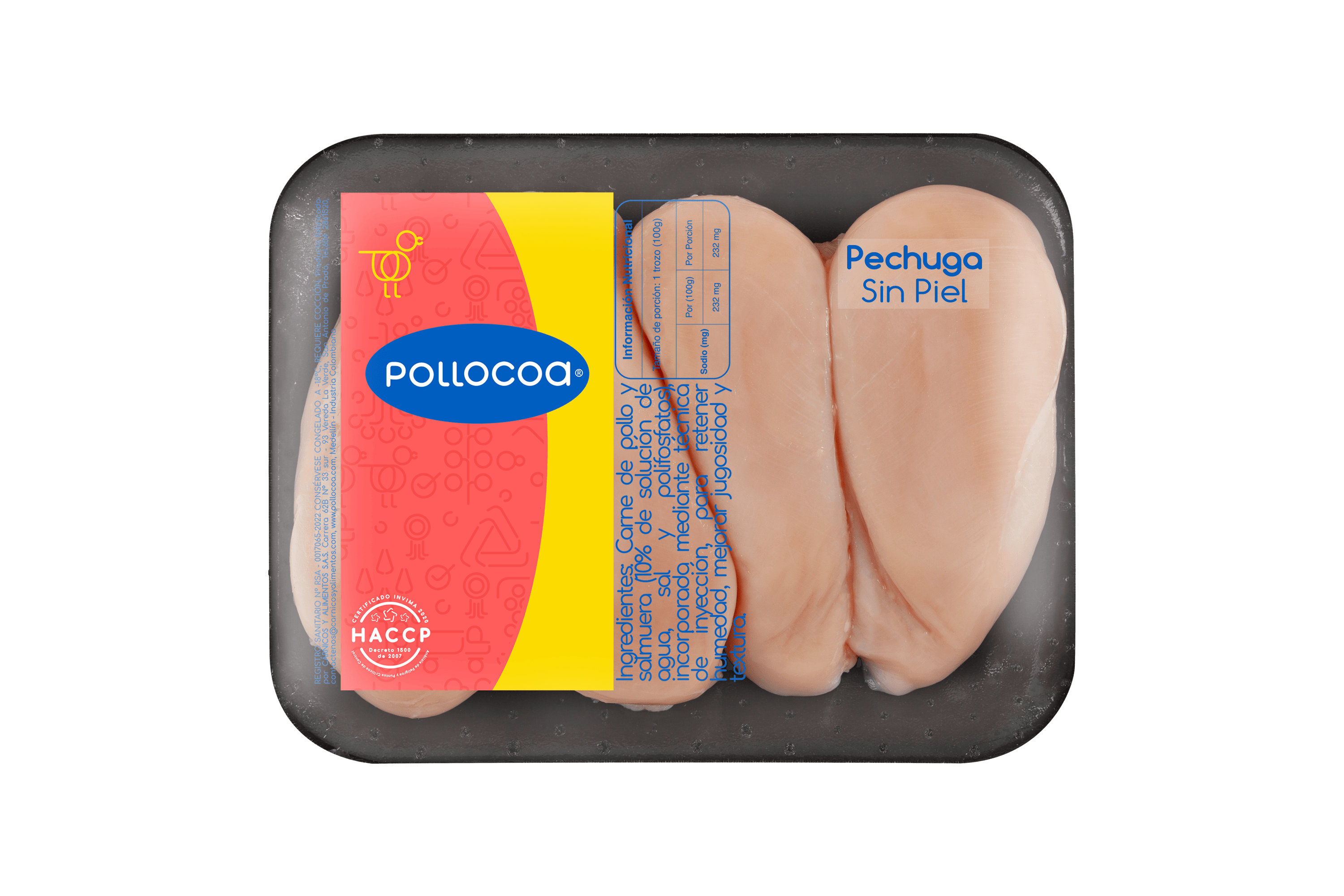 PECHUGA SIN PIEL BANDEJA POLLOCOA * KG