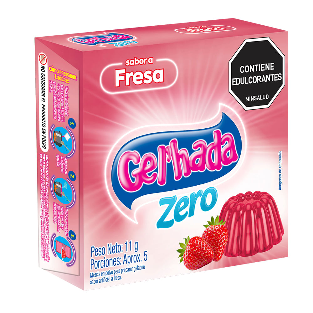 GELATINA FRESA GELHADA ZERO*11GR