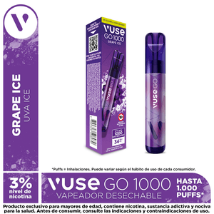 Vuse Go 1000 Puff Grape Ice*34Mg