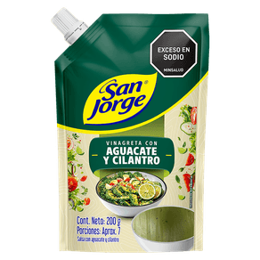 VINAGRETA AGUACATE CILANTRO S/J DP*200GR