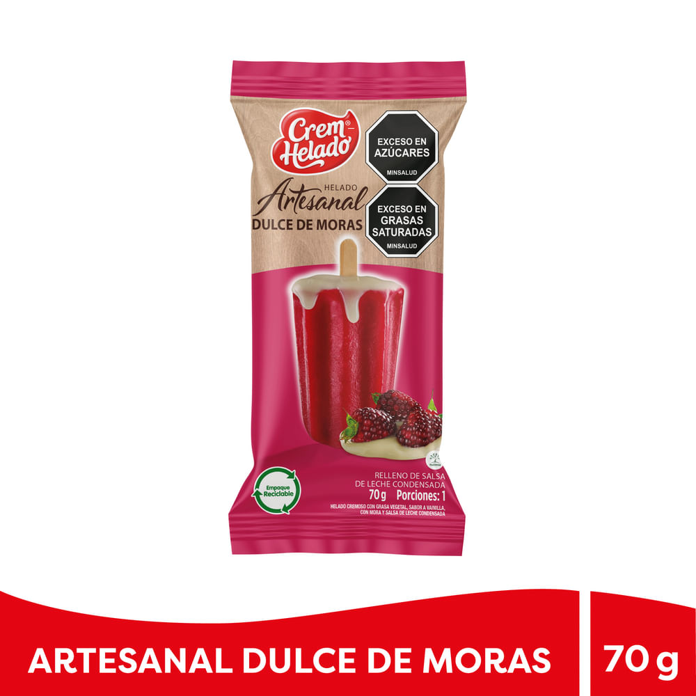 HELADO ARTESANAL DULCE DE MORAS*70GR