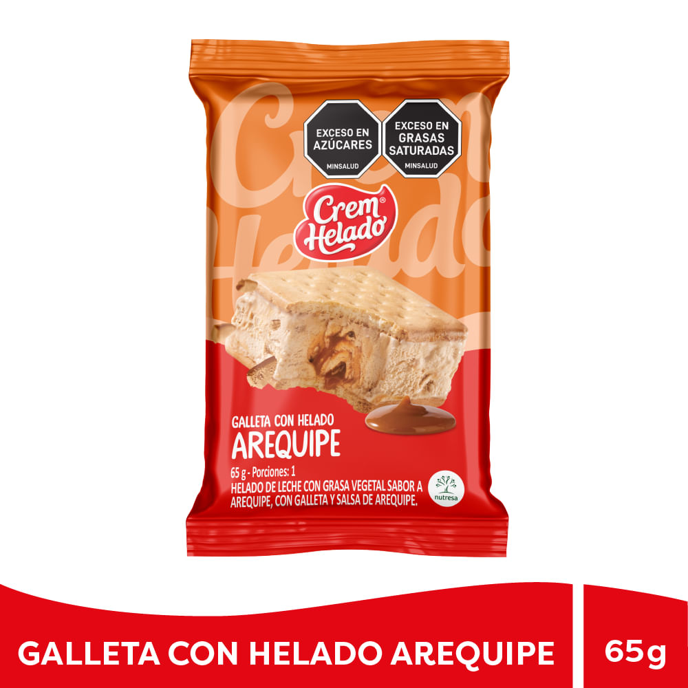 GALLETA CON HELADO AREQUIPE*65GR